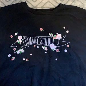 cropped "primary school" tee